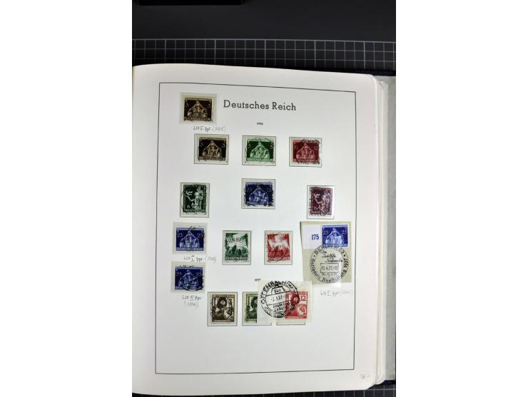 1933/45, gestempelte etwas spezialisierte Sammlung in den Hauptnummern kpl., sauber im LT-Vordruckalbum mit Chicagofahrt kpl.