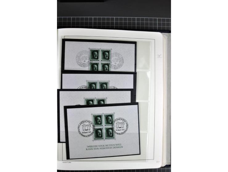 1933/45, gestempelte etwas spezialisierte Sammlung in den Hauptnummern kpl., sauber im LT-Vordruckalbum mit Chicagofahrt kpl.