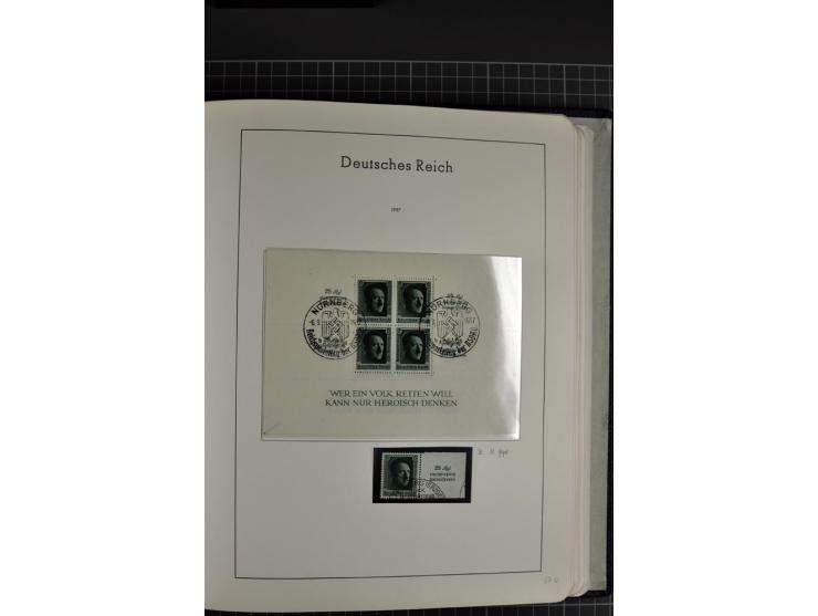 1933/45, gestempelte etwas spezialisierte Sammlung in den Hauptnummern kpl., sauber im LT-Vordruckalbum mit Chicagofahrt kpl.