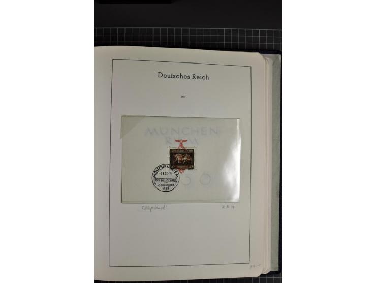 1933/45, gestempelte etwas spezialisierte Sammlung in den Hauptnummern kpl., sauber im LT-Vordruckalbum mit Chicagofahrt kpl.