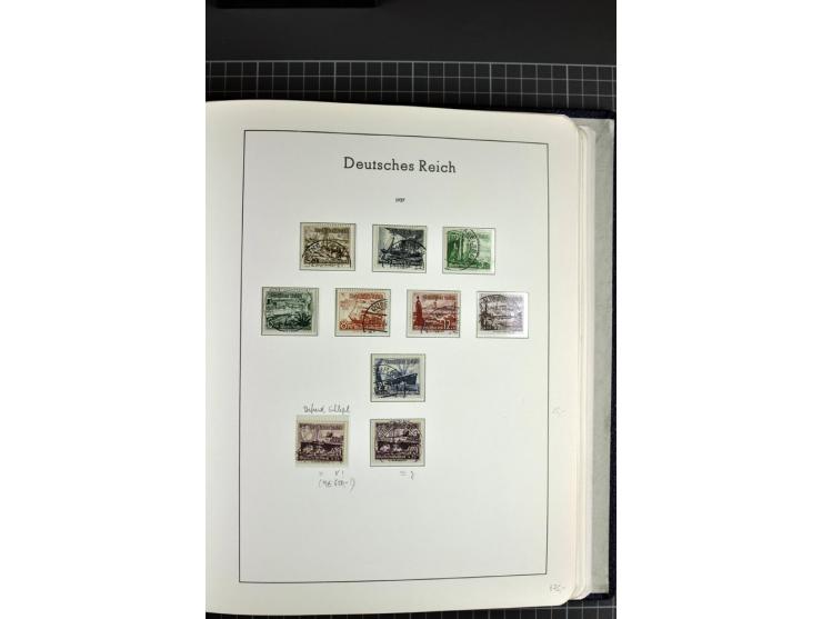 1933/45, gestempelte etwas spezialisierte Sammlung in den Hauptnummern kpl., sauber im LT-Vordruckalbum mit Chicagofahrt kpl.