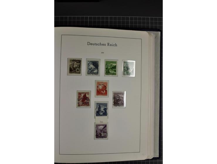 1933/45, gestempelte etwas spezialisierte Sammlung in den Hauptnummern kpl., sauber im LT-Vordruckalbum mit Chicagofahrt kpl.