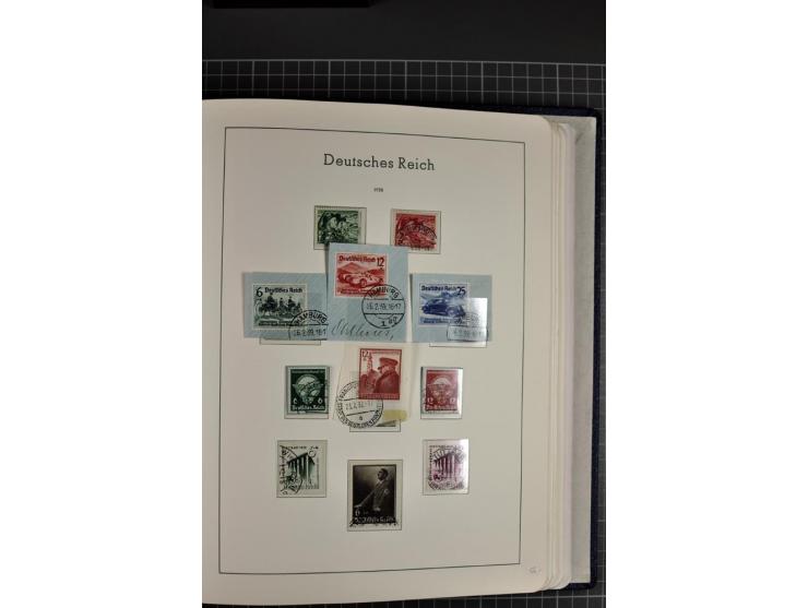 1933/45, gestempelte etwas spezialisierte Sammlung in den Hauptnummern kpl., sauber im LT-Vordruckalbum mit Chicagofahrt kpl.