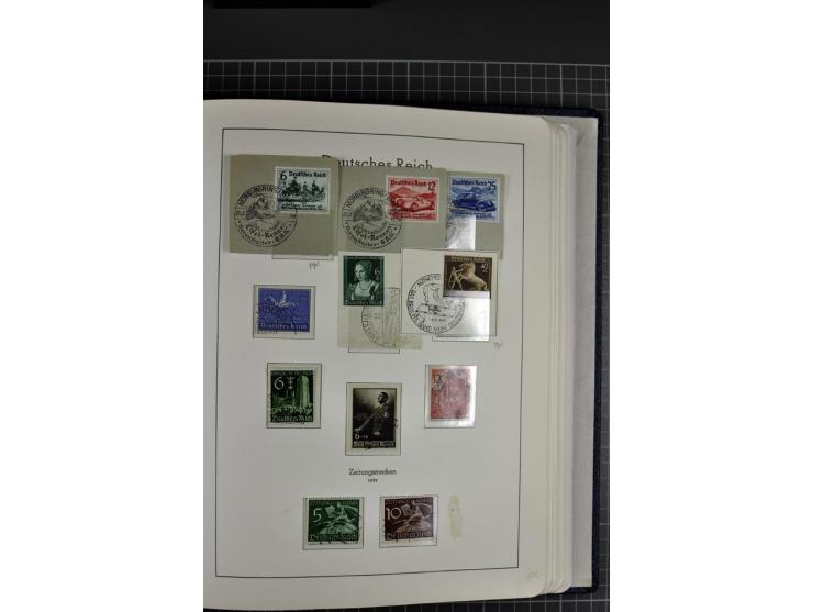 1933/45, gestempelte etwas spezialisierte Sammlung in den Hauptnummern kpl., sauber im LT-Vordruckalbum mit Chicagofahrt kpl.
