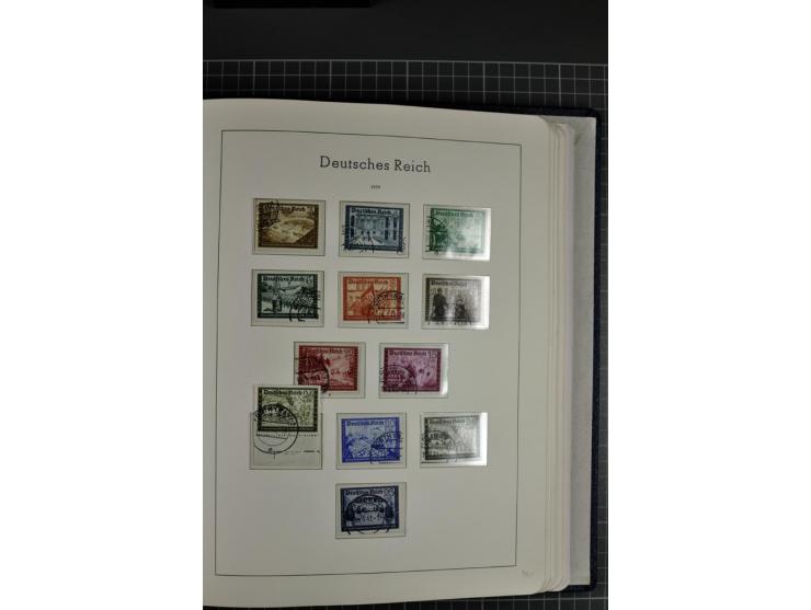 1933/45, gestempelte etwas spezialisierte Sammlung in den Hauptnummern kpl., sauber im LT-Vordruckalbum mit Chicagofahrt kpl.