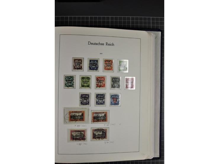 1933/45, gestempelte etwas spezialisierte Sammlung in den Hauptnummern kpl., sauber im LT-Vordruckalbum mit Chicagofahrt kpl.