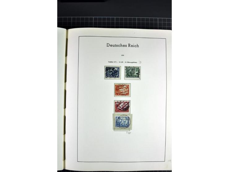1933/45, gestempelte etwas spezialisierte Sammlung in den Hauptnummern kpl., sauber im LT-Vordruckalbum mit Chicagofahrt kpl.