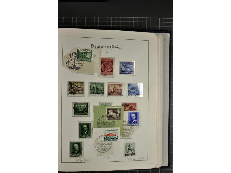 1933/45, gestempelte etwas spezialisierte Sammlung in den Hauptnummern kpl., sauber im LT-Vordruckalbum mit Chicagofahrt kpl.