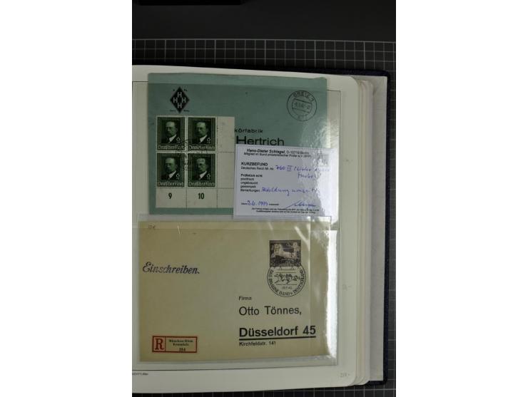 1933/45, gestempelte etwas spezialisierte Sammlung in den Hauptnummern kpl., sauber im LT-Vordruckalbum mit Chicagofahrt kpl.