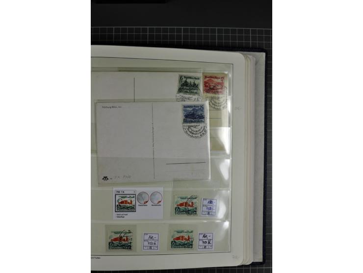 1933/45, gestempelte etwas spezialisierte Sammlung in den Hauptnummern kpl., sauber im LT-Vordruckalbum mit Chicagofahrt kpl.