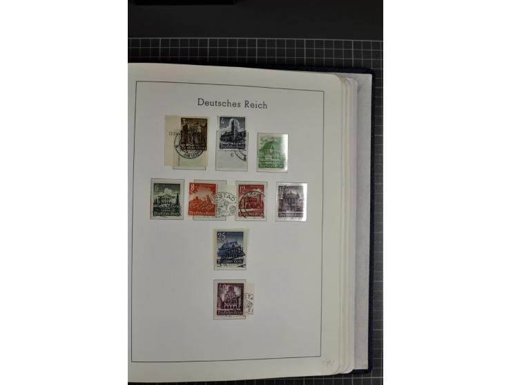1933/45, gestempelte etwas spezialisierte Sammlung in den Hauptnummern kpl., sauber im LT-Vordruckalbum mit Chicagofahrt kpl.
