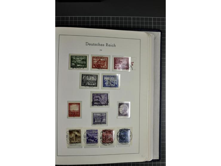 1933/45, gestempelte etwas spezialisierte Sammlung in den Hauptnummern kpl., sauber im LT-Vordruckalbum mit Chicagofahrt kpl.