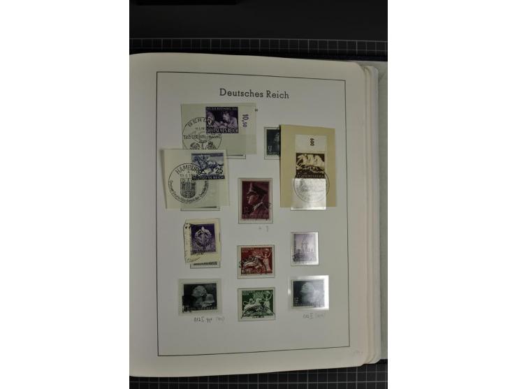 1933/45, gestempelte etwas spezialisierte Sammlung in den Hauptnummern kpl., sauber im LT-Vordruckalbum mit Chicagofahrt kpl.