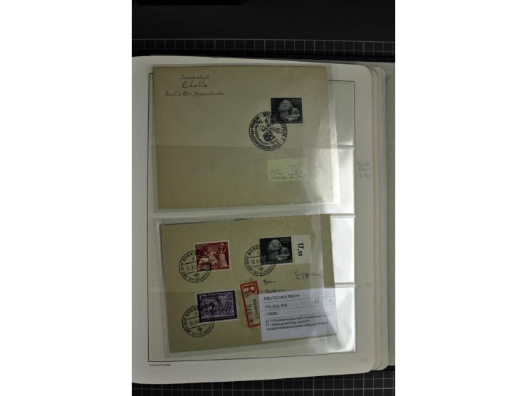 1933/45, gestempelte etwas spezialisierte Sammlung in den Hauptnummern kpl., sauber im LT-Vordruckalbum mit Chicagofahrt kpl.
