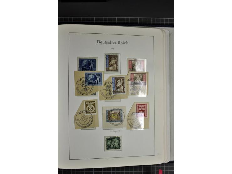 1933/45, gestempelte etwas spezialisierte Sammlung in den Hauptnummern kpl., sauber im LT-Vordruckalbum mit Chicagofahrt kpl.