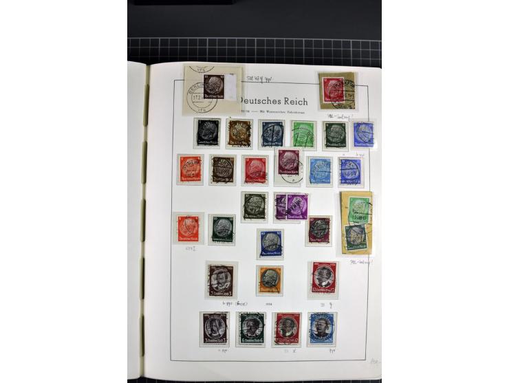1933/45, gestempelte etwas spezialisierte Sammlung in den Hauptnummern kpl., sauber im LT-Vordruckalbum mit Chicagofahrt kpl.