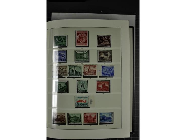  1933/45, postfrische, etwas ungebrauchte und gestempelte Sammlung im Sieger-Album