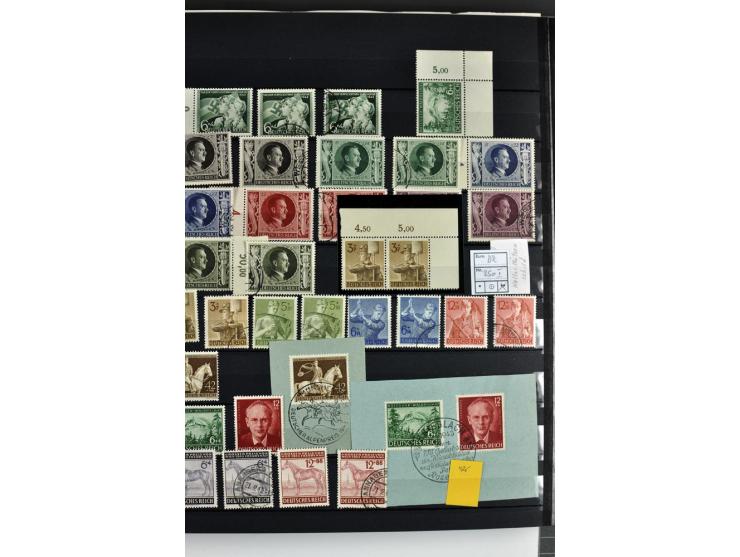  1933/45, postfrische, ungebrauchte und gestempelte Sammlung mit besseren Werten und Sätzen