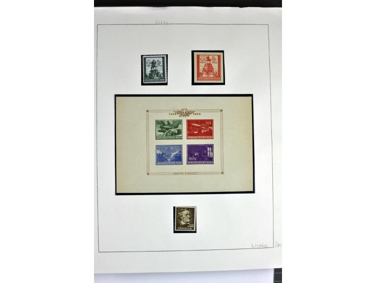  1933/45, postfrische, ungebrauchte und gestempelte Sammlung mit besseren Werten und Sätzen