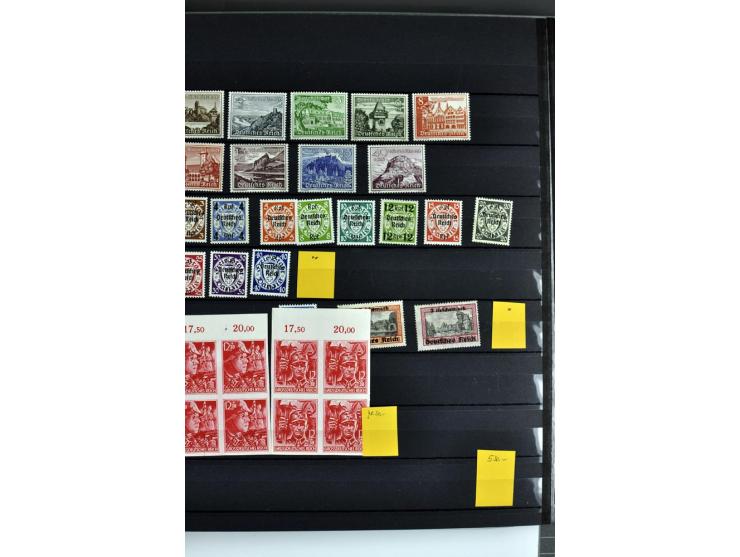  1933/45, postfrische, ungebrauchte und gestempelte Sammlung mit besseren Werten und Sätzen