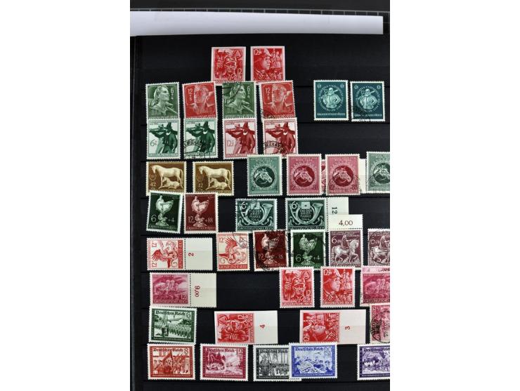  1933/45, postfrische, ungebrauchte und gestempelte Sammlung mit besseren Werten und Sätzen