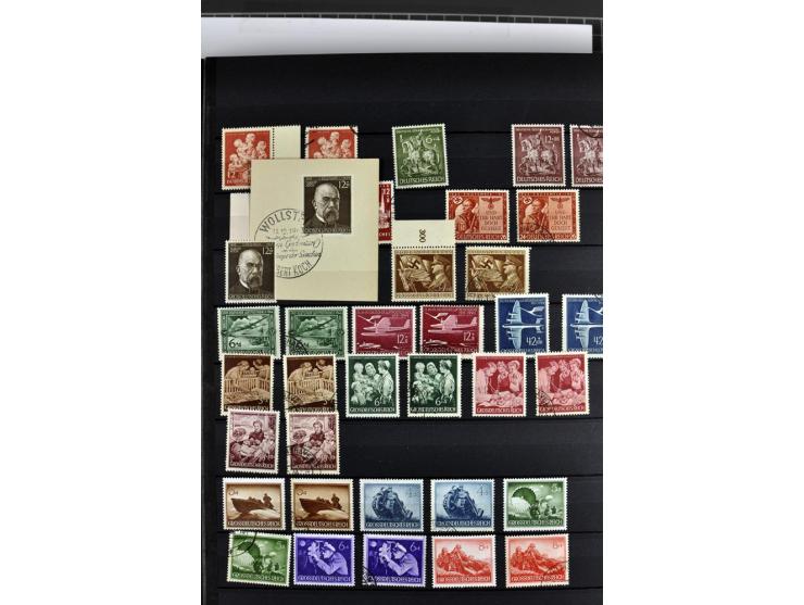  1933/45, postfrische, ungebrauchte und gestempelte Sammlung mit besseren Werten und Sätzen