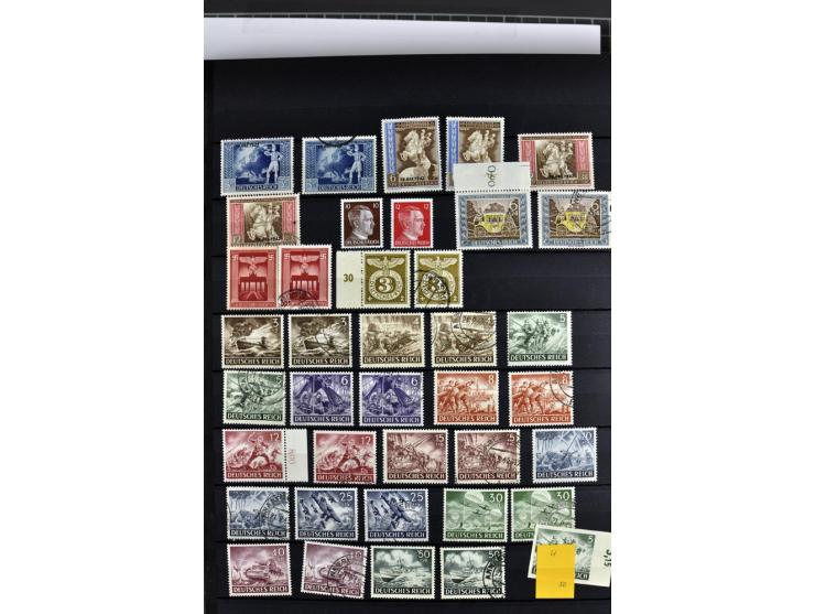 1933/45, postfrische, ungebrauchte und gestempelte Sammlung mit besseren Werten und Sätzen