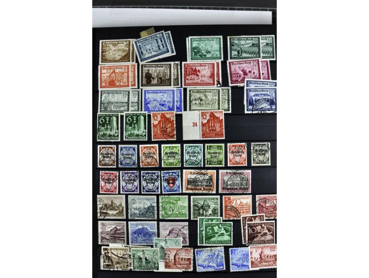  1933/45, postfrische, ungebrauchte und gestempelte Sammlung mit besseren Werten und Sätzen