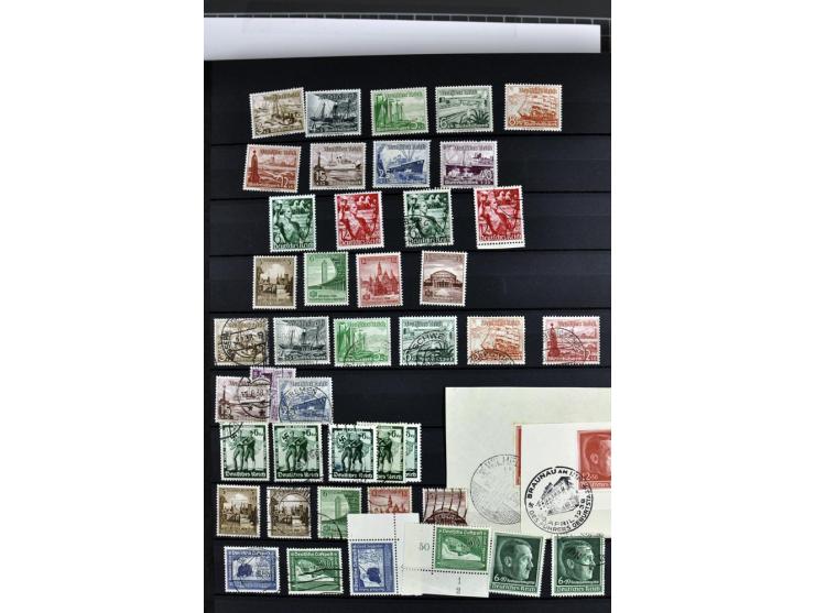  1933/45, postfrische, ungebrauchte und gestempelte Sammlung mit besseren Werten und Sätzen