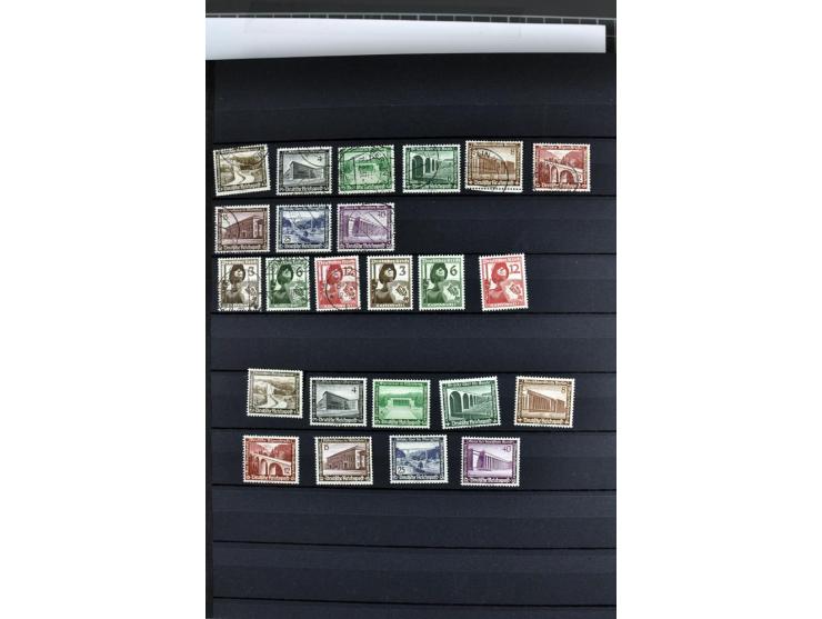  1933/45, postfrische, ungebrauchte und gestempelte Sammlung mit besseren Werten und Sätzen