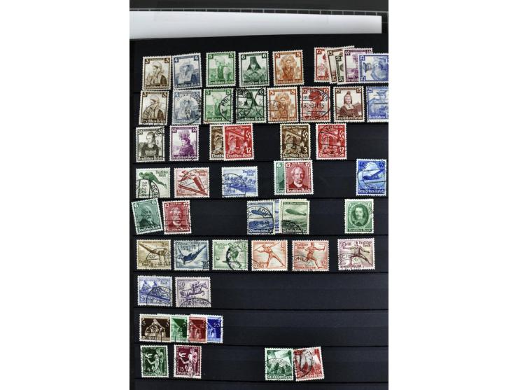  1933/45, postfrische, ungebrauchte und gestempelte Sammlung mit besseren Werten und Sätzen