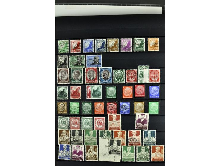  1933/45, postfrische, ungebrauchte und gestempelte Sammlung mit besseren Werten und Sätzen
