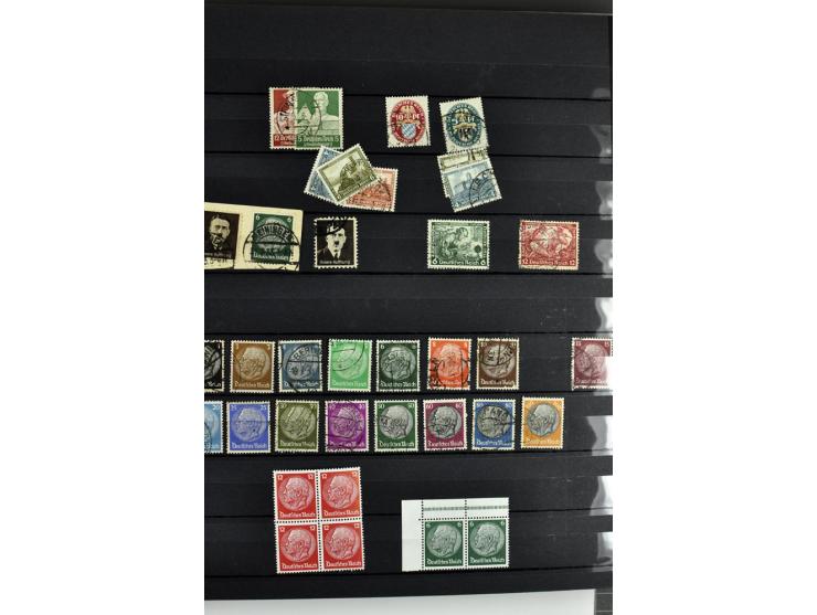  1933/45, postfrische, ungebrauchte und gestempelte Sammlung mit besseren Werten und Sätzen