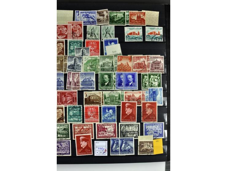  1933/45, postfrische, ungebrauchte und gestempelte Sammlung mit besseren Werten und Sätzen