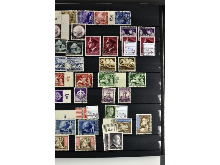  1933/45, postfrische, ungebrauchte und gestempelte Sammlung mit besseren Werten und Sätzen