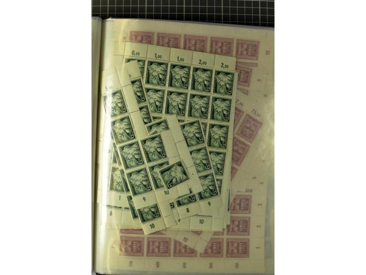 1936/45, postfrischer Bestand, dabei Bogen und Bogenteile (Mi. ca. 10.000,-)