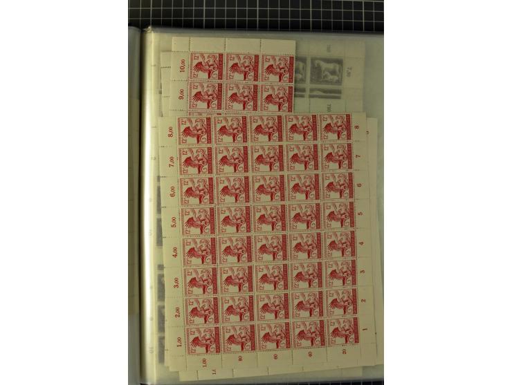1936/45, postfrischer Bestand, dabei Bogen und Bogenteile (Mi. ca. 10.000,-)