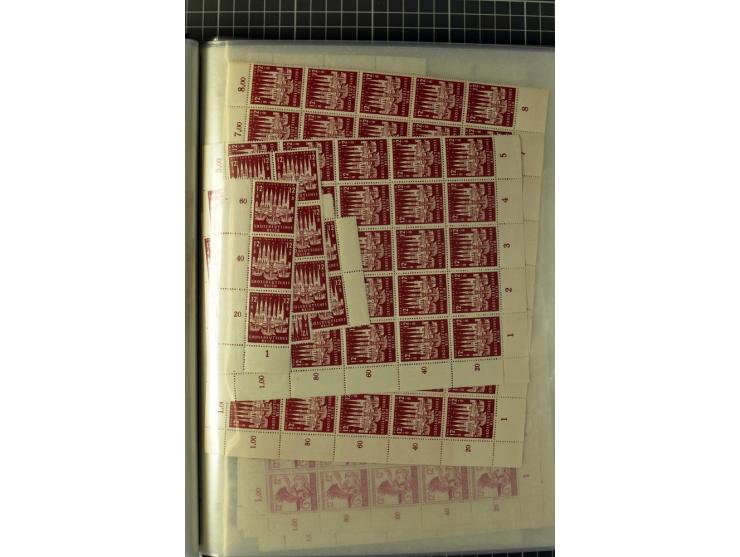 1936/45, postfrischer Bestand, dabei Bogen und Bogenteile (Mi. ca. 10.000,-)
