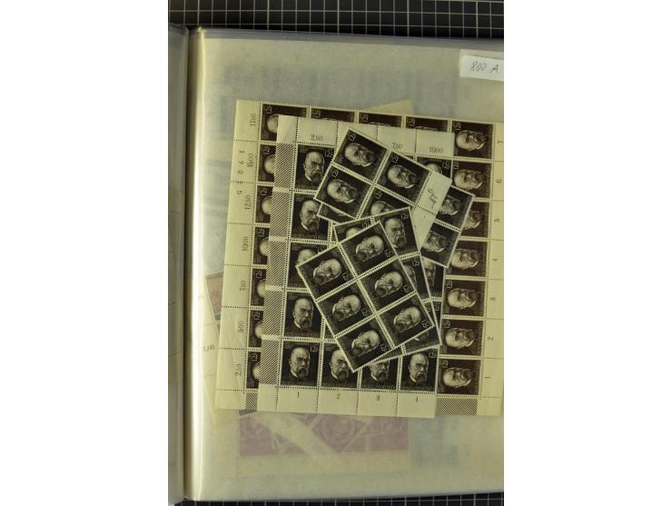 1936/45, postfrischer Bestand, dabei Bogen und Bogenteile (Mi. ca. 10.000,-)