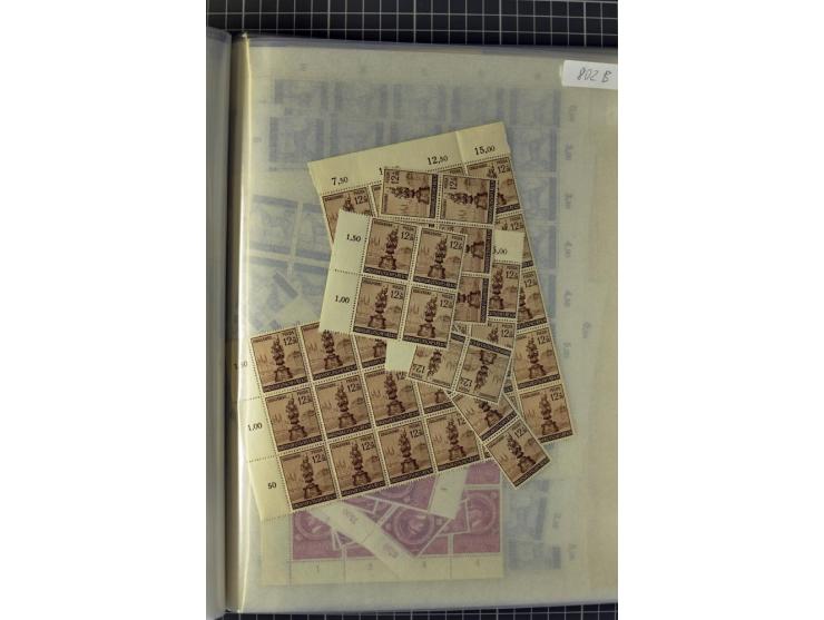 1936/45, postfrischer Bestand, dabei Bogen und Bogenteile (Mi. ca. 10.000,-)