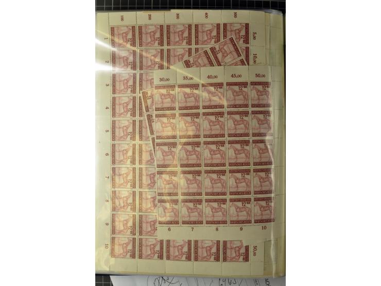 1936/45, postfrischer Bestand, dabei Bogen und Bogenteile (Mi. ca. 10.000,-)