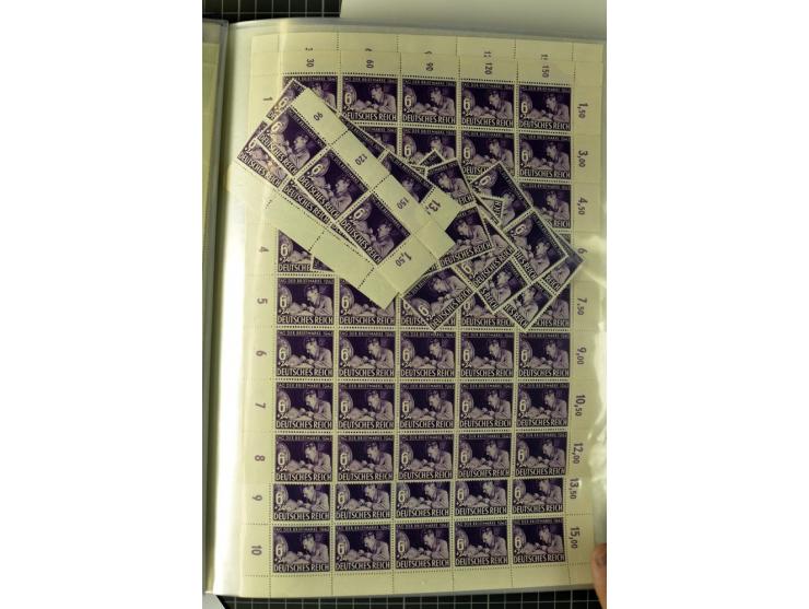 1936/45, postfrischer Bestand, dabei Bogen und Bogenteile (Mi. ca. 10.000,-)