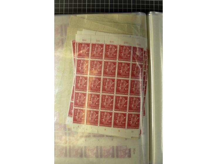1936/45, postfrischer Bestand, dabei Bogen und Bogenteile (Mi. ca. 10.000,-)