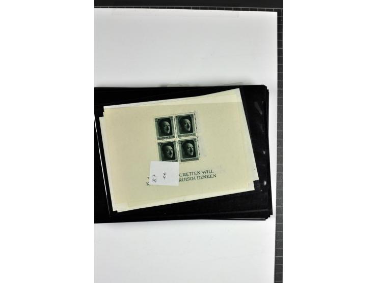  1936/37, postfrische, ungebrauchte und gestempelte Partie Blocks, dazu Bl.1 (2) je mit falschem Stempel
