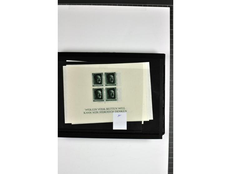  1936/37, postfrische, ungebrauchte und gestempelte Partie Blocks, dazu Bl.1 (2) je mit falschem Stempel