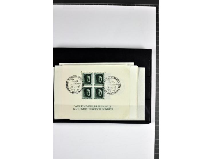  1936/37, postfrische, ungebrauchte und gestempelte Partie Blocks, dazu Bl.1 (2) je mit falschem Stempel