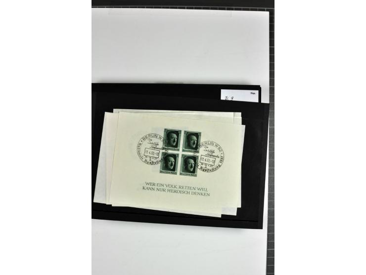  1936/37, postfrische, ungebrauchte und gestempelte Partie Blocks, dazu Bl.1 (2) je mit falschem Stempel