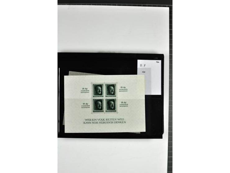  1936/37, postfrische, ungebrauchte und gestempelte Partie Blocks, dazu Bl.1 (2) je mit falschem Stempel