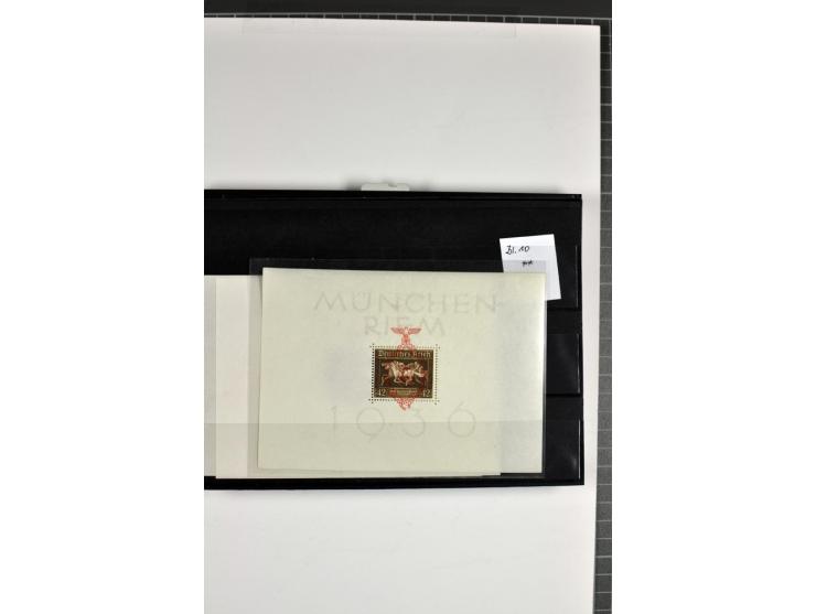  1936/37, postfrische, ungebrauchte und gestempelte Partie Blocks, dazu Bl.1 (2) je mit falschem Stempel