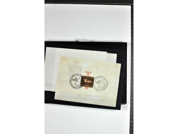  1936/37, postfrische, ungebrauchte und gestempelte Partie Blocks, dazu Bl.1 (2) je mit falschem Stempel